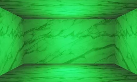 Realistic 3d wall marble texture green studio room background Illustrazione stock