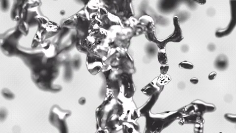 Realistic 3D Water Splash Liquid Burst 4K Loop Overlay Видео 342296857