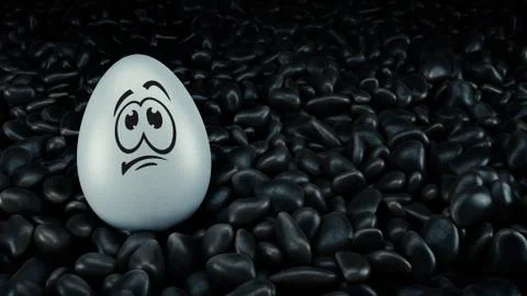 Realistic 3D White Egg. 3d rendering Illustrazione stock