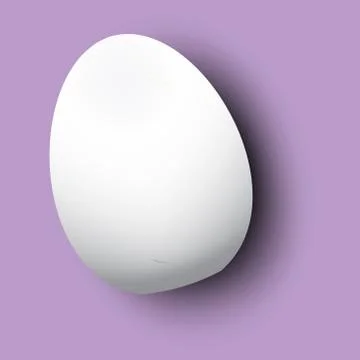Realistic 3D White Egg. Stock Illustration