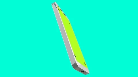 Realistic 3D white phone animation. Mockup. Stock Footage 121681955