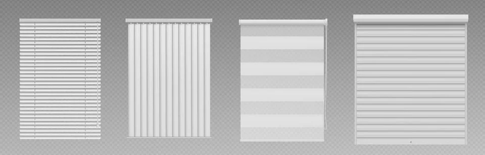 Realistic 3d window blinds isolated on background Stock Illustration