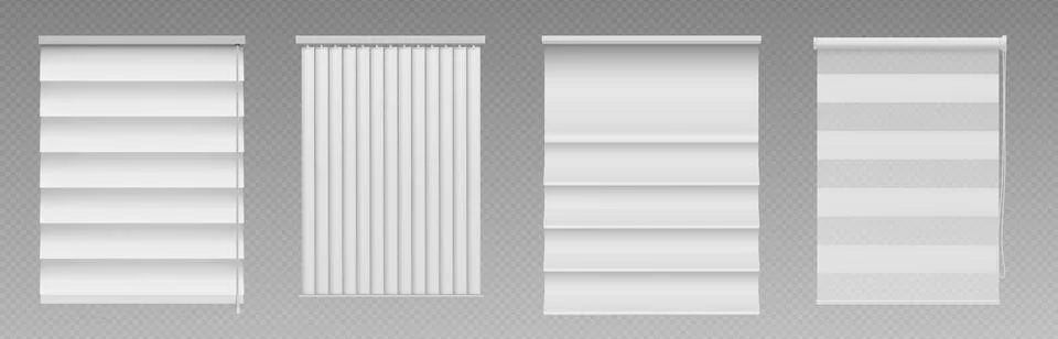 Realistic 3d window blinds isolated on background Stock Illustration