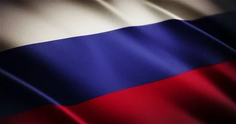 Realistic 4K Russia national flag seamless looping waving animation Stock Footage 78778053