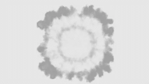 Realistic 6 Smoke VFX Elements Pack with Expanding Clouds, Circular Smoke Rings Stock Footage 345363686