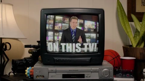 Realistic 90's TV with Video Filters 스톡 After Effects