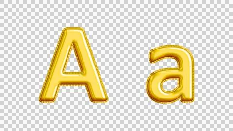 Realistic "Aa" Isolated Balloon Text Effect. 库存插图