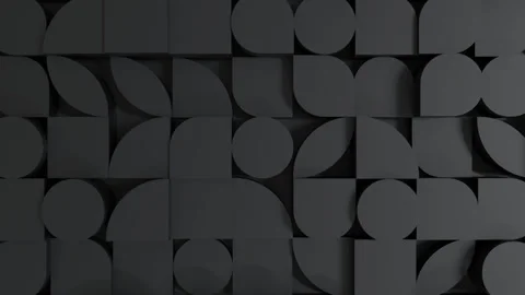 Realistic abstract 3D animation with geometric elements Stock Footage 338251369