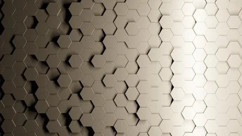 Realistic abstract honeycomb background. 3d rendering. Stock Illustration