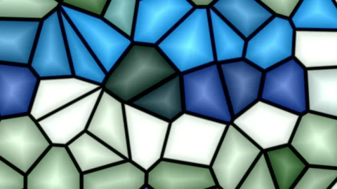 Realistic abstract looping animation of the moving fancy textured shining blue Stock Footage 336288573