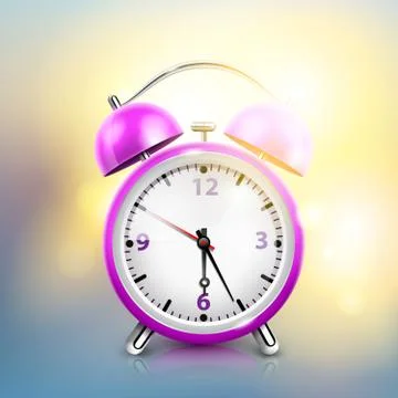 Realistic Alarm Clock Background Stock Illustration