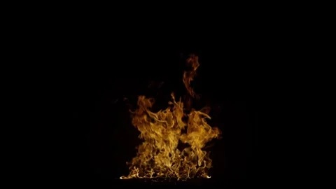 Realistic animated fire flames for vfx overlay Видео 302474620