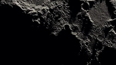 Realistic Animation of Shadows Moving over Moon Stockbeeldmateriaal 249886589