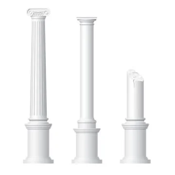 Realistic antique columns Ilustración de archivo