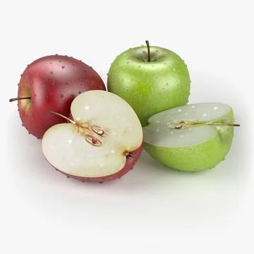 Realistic Apple Fruit 3D Model