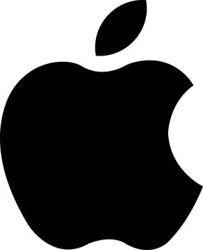Realistic apple logo. Mobile devices IOS operating system for mac logo. OS .. Stock Illustration
