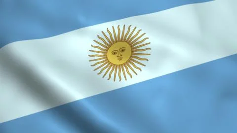 Realistic Argentina flag Stock Illustration