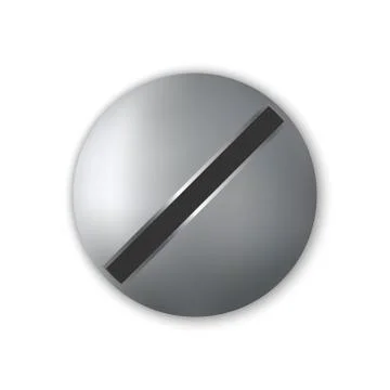 Realistic attached screws or bolt Stock Illustration