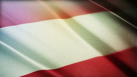 Realistic Austria flag waving in the wind. National flag of Austria Stock Footage 142220926