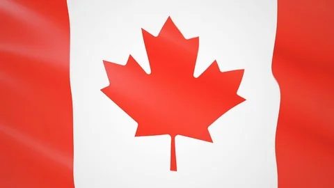Realistic background of the Canadian flag. Stock Footage 124248456