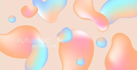 Realistic background with colorful bubbles and reflection effect. Illustrazione stock