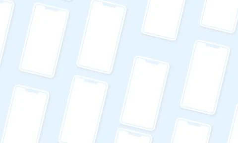 Realistic Background in Neomorphism 3D style. Modern banner with phones. Ilustração Stock