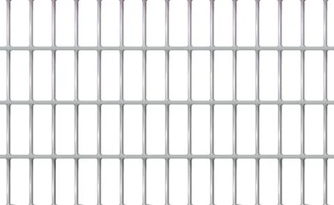 Realistic background prison iron interior. Jail cells modern with bars Stock Illustration