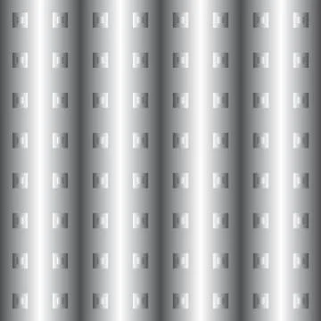 Realistic background steel effect with square decorations Stock Illustration
