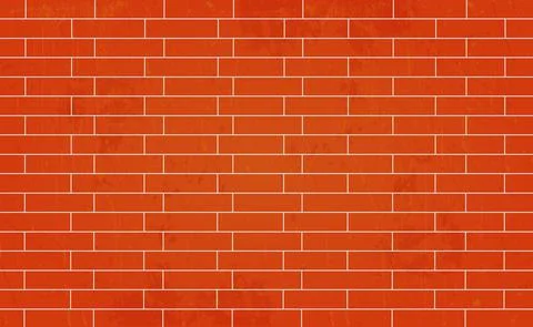 Realistic background wall, red brickwork brickwork - Vector Stock Illustration