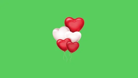 Realistic balloons on green background. Stock Footage 142771805