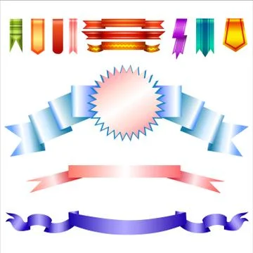 Realistic banners collection Stock Illustration