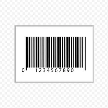 Realistic bar code icon Stock Illustration