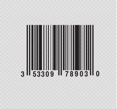 Realistic bar code icon. A modern simple flat barcode. Marketing, the concept of Stock-Illustration