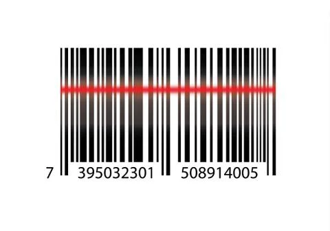 Realistic bar code icon. A modern simple flat barcode. Marketing, the concept of 스톡 일러스트