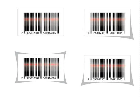 Realistic bar code icon. A modern simple flat barcode. Marketing, the concept of 스톡 일러스트
