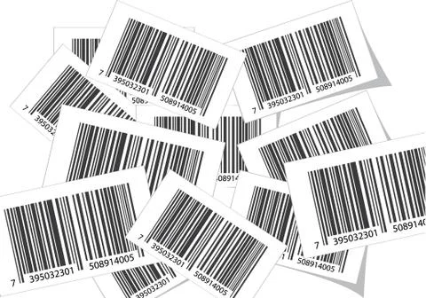 Realistic bar code icon. A modern simple flat barcode. Marketing, the concept of Stock-Illustration