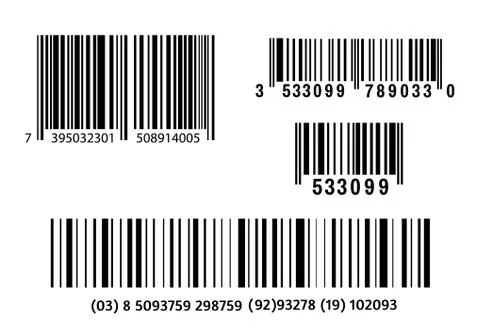 Realistic bar code icon. A modern simple flat barcode. Marketing, the concept of 스톡 일러스트
