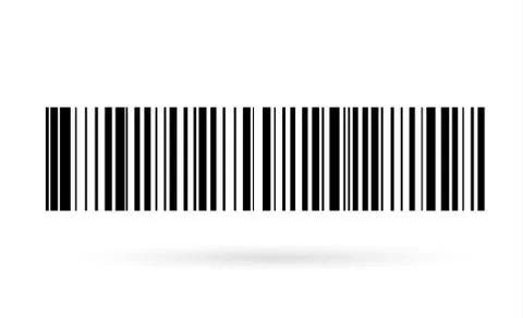Realistic bar code icon. A modern simple flat barcode. Marketing, the concept of Stock Illustration