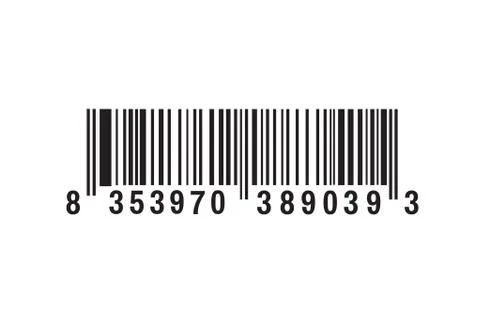 Realistic bar code icon. A modern simple flat barcode. Marketing, the concept of Stock-Illustration