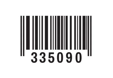 Realistic bar code icon. A modern simple flat barcode. Marketing, the concept of Stock Illustration