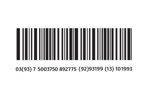 Realistic bar code icon. A modern simple flat barcode. Marketing, the concept of Stock-Illustration