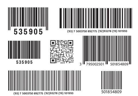 Realistic bar code icon. A modern simple flat barcode. Marketing, the concept of Stock-Illustration