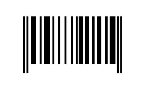Realistic bar code icon. A modern simple flat barcode. Marketing, the concept of Stock Illustration