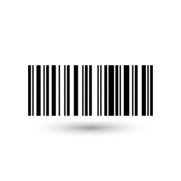 Realistic bar code icon. A modern simple flat barcode. Marketing, the concept Stock Illustration