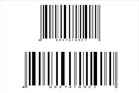 Realistic bar code icon. A modern simple flat barcode. Marketing Stock-Illustration