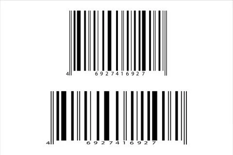 Realistic bar code icon. A modern simple flat barcode. Marketing Stock-Illustration
