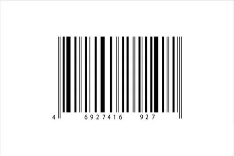 Realistic bar code icon. A modern simple flat barcode. Marketing Stock-Illustration