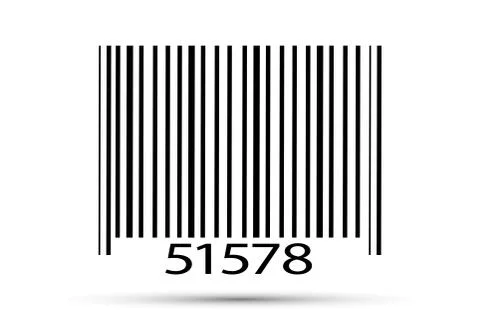 Realistic bar code icon. A modern simple flat barcode. Marketing Stock-Illustration