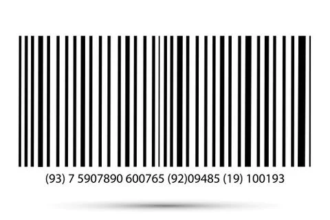 Realistic bar code icon. A modern simple flat barcode. Marketing Stock-Illustration