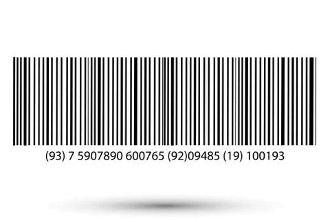 Realistic bar code icon. A modern simple flat barcode. Marketing Stockillustratie